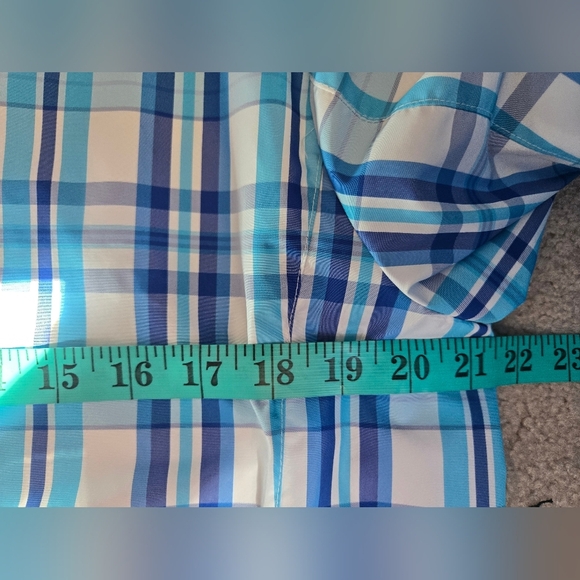 RALPH LAUREN- L-RL Active Blue and White Plaid Windbreaker Jacket. Size Large - Picture 16 of 16